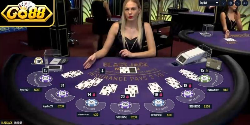 Blackjack Casino Live Go88 - Game Sòng Bạc Đáng Chơi 1 Blackjack là game chơi 21 điểm